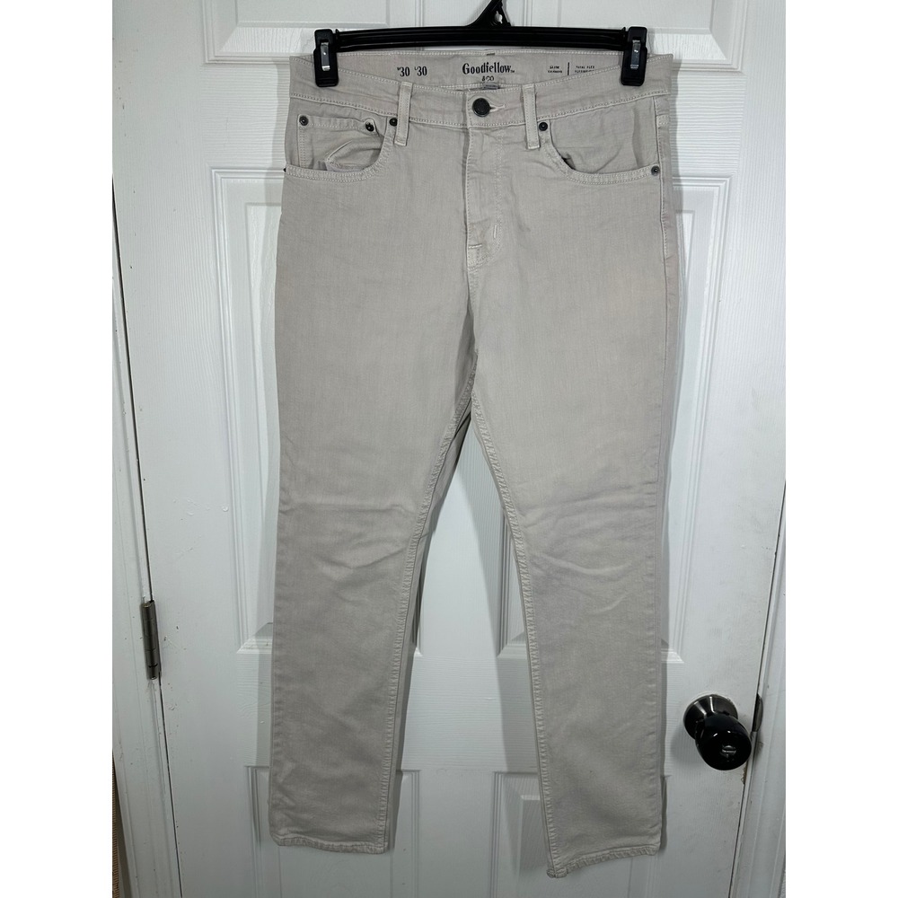 Goodfellow Pants Womens 30x30 Tan Slim Total Flex Khaki Chino Casual 7224